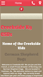 Mobile Screenshot of creeksidek9gsd.com